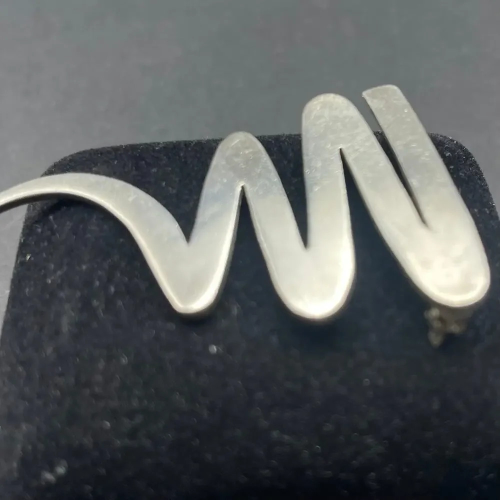 Taxco Tornado Modernist Pin Pendant Mexico Sterling Silver TB-51 925 Twister 925